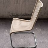 Set of 6 Tecta WK 724 Cantilever Chairs in Metal and Cream Wicker – 1980s