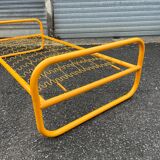 Pair of metal beds by Marc Berthier, Twenty Tube collection, 1972