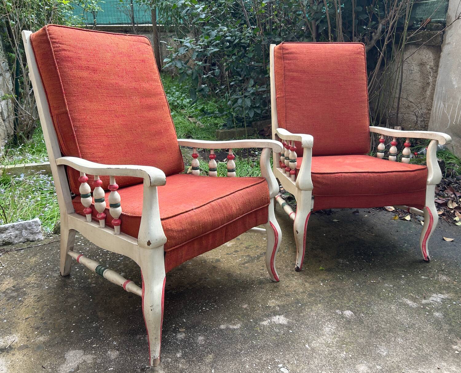 Pair of antique armchairs