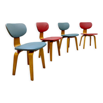 Vintage Dutch design dining chairs Pastoe