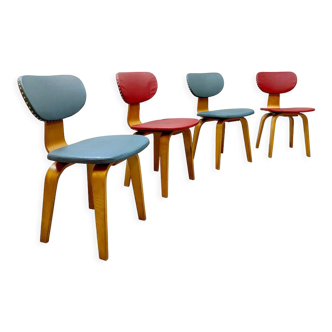 Vintage Dutch design dining chairs Pastoe