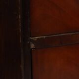 Commode Chiffonnière Ancienne en Acajou Flammé sur Chêne XIXe Siècle