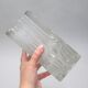 Brutalist moulded glass vase from the 1970s.