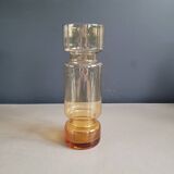 Amber tinted glass cylinder vase