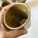 Set of 12 glazed stoneware cups, Digoin Stoneware Pots