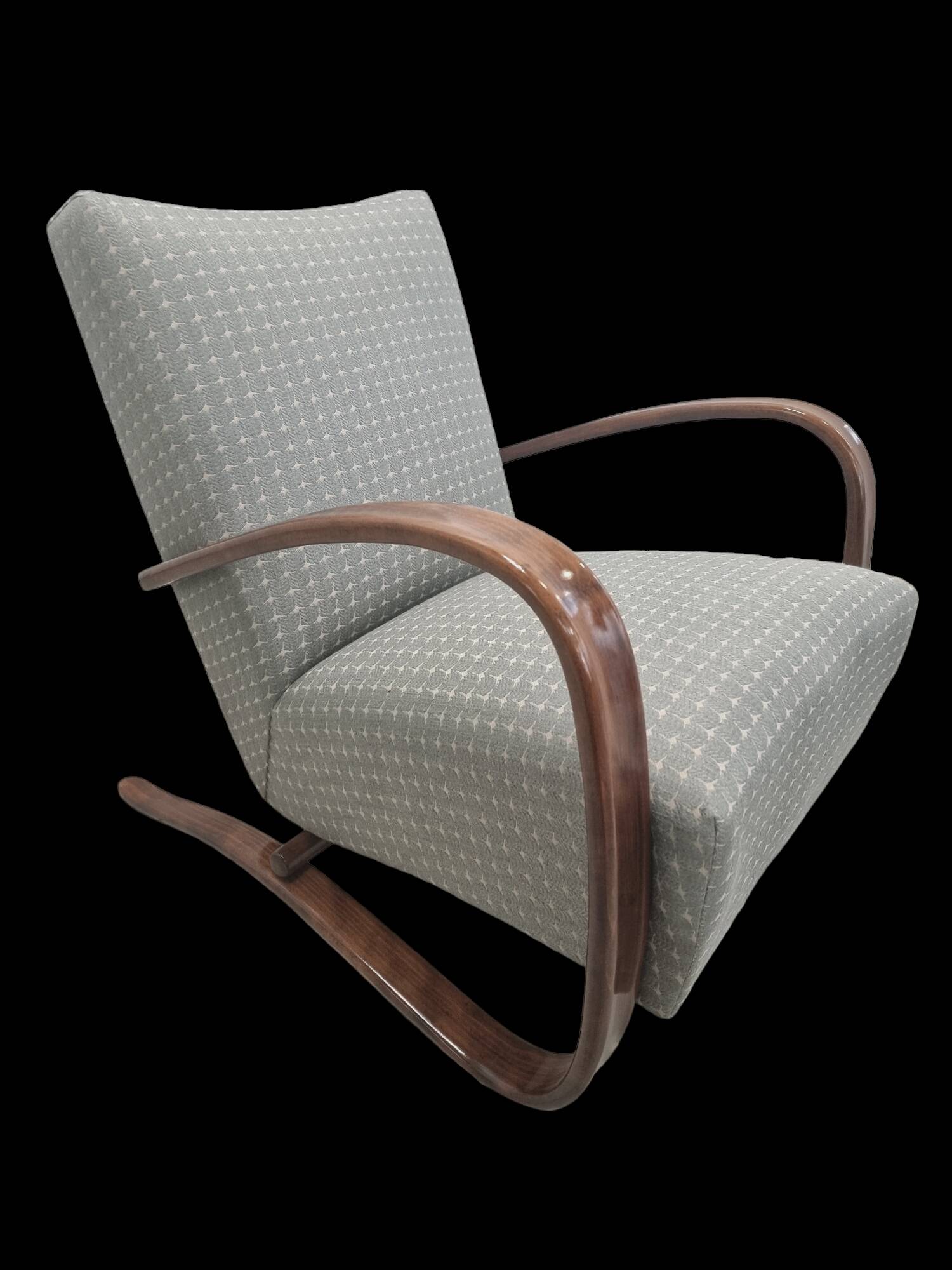 Pair of Art Deco J. Halabala H 269 armchairs, 1930s Czech