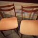 Set of 4 Scandinavian teak chairs 1960 fabric