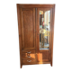 Antique Parisian wardrobe with mirror, hanging space and drawers.