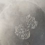 Antique pitcher with shoulder in fine punched tin finish pcorn