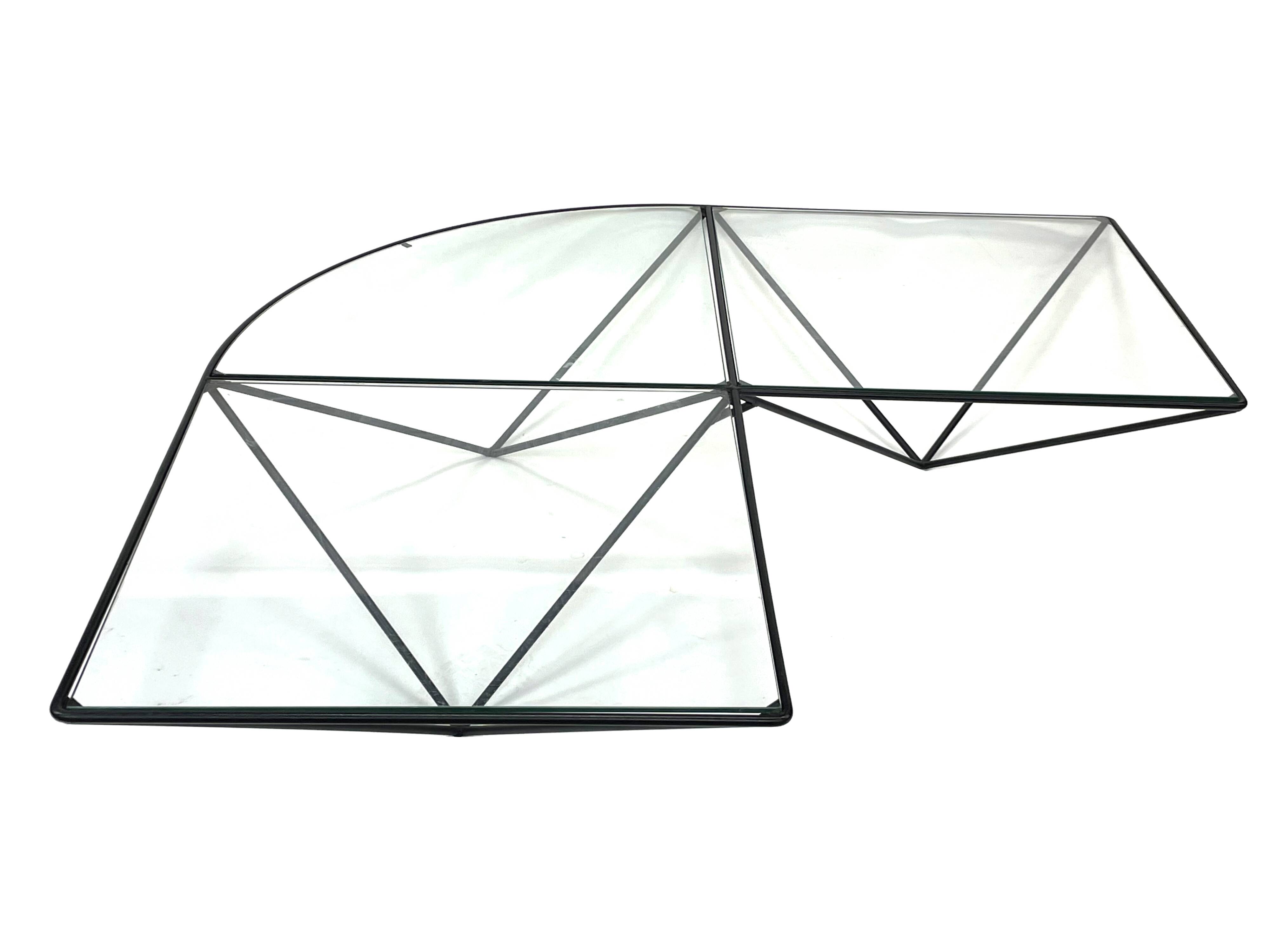 Vintage 80s steel wire coffee table eclectic design