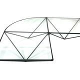 Vintage 80s steel wire coffee table eclectic design