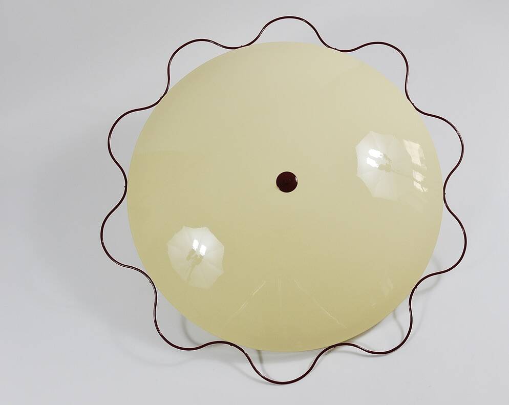 Large flush mount indirect light ceiling fixture from the Filmcasino in Vienna, 1950s.