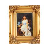 Painting Young Girl Gold Frame Lady Sybil Primrose