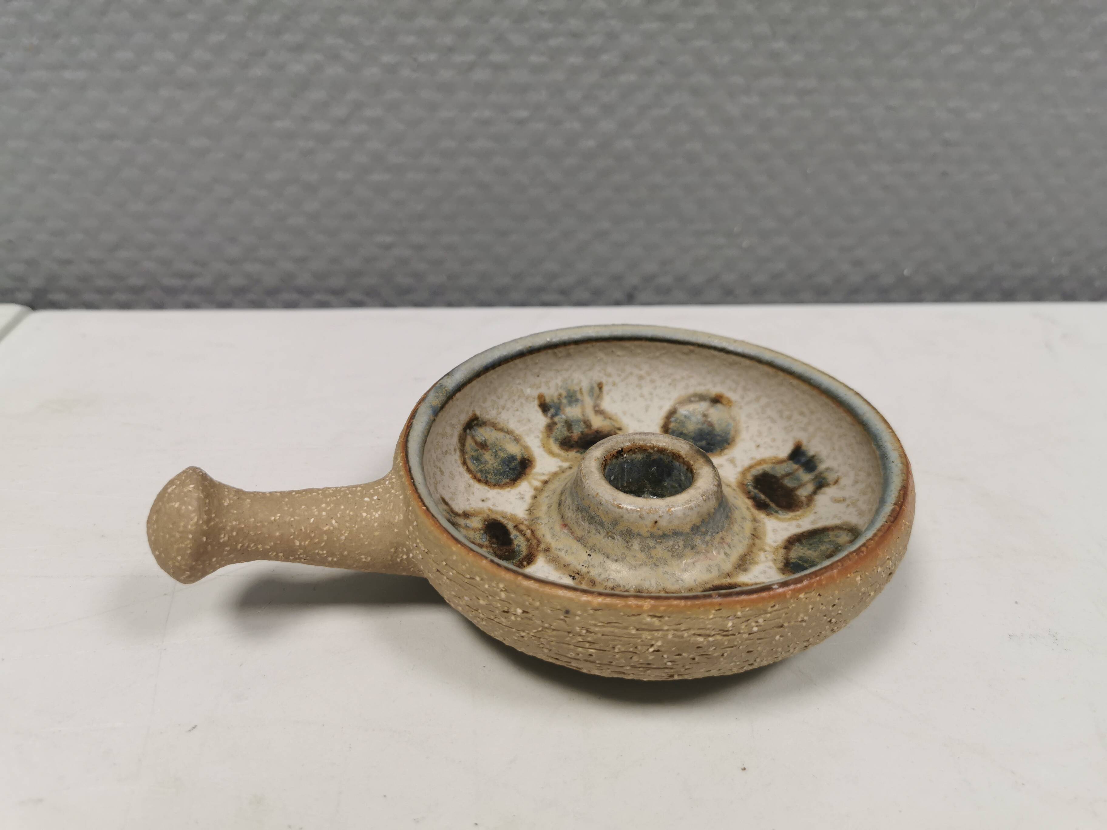 Ceramic candlestick from Danish Søholm 1980s.