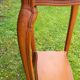 Louis XV style pedestal table/harness in solid cherry topped with marble