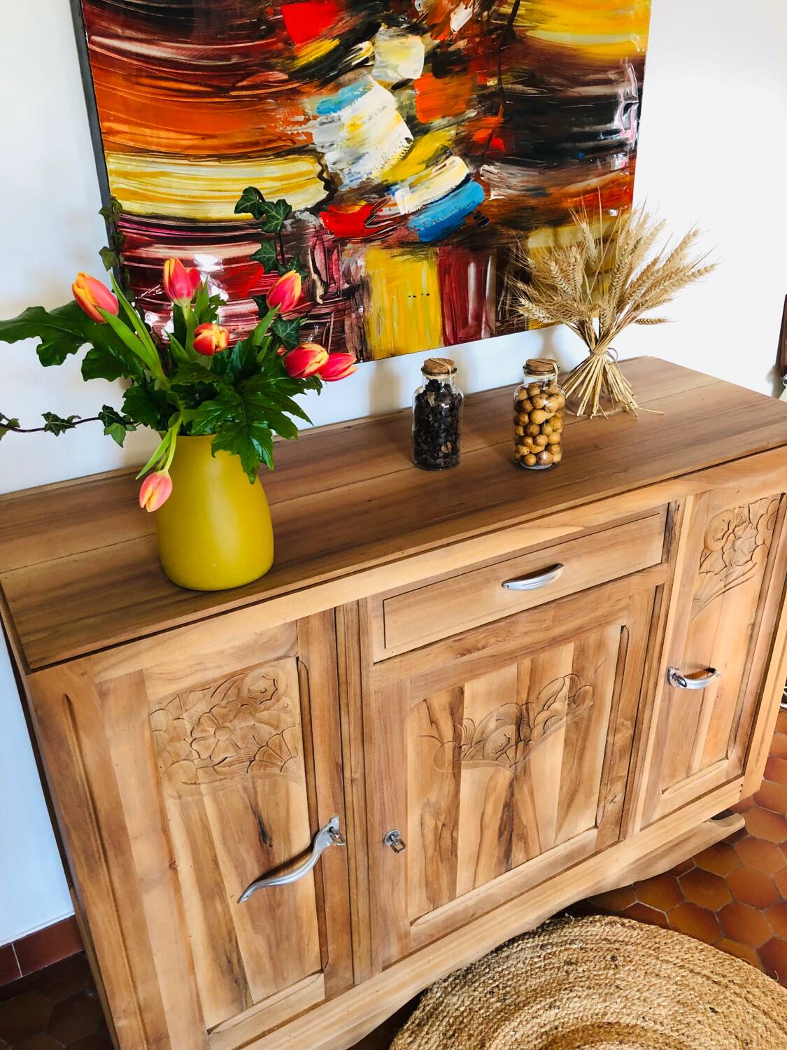 Art deco walnut sideboard