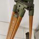 Vintage wood tripod, industrial lamp stand