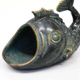 Cendrier en bronze de table ou à main de style milieu de siècle par Walter Bosse