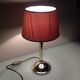 Lampe en  métal doré et abat jour peau de peche / vintage années 70-80