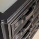 Antique 20thc italian ebonised chest of drawers with display top c.1930