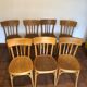 Suite de 7 chaises bistrot, editeur baumann - années 60