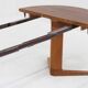 Vintage Danish oval extendable dining table solid teak 1960s XL