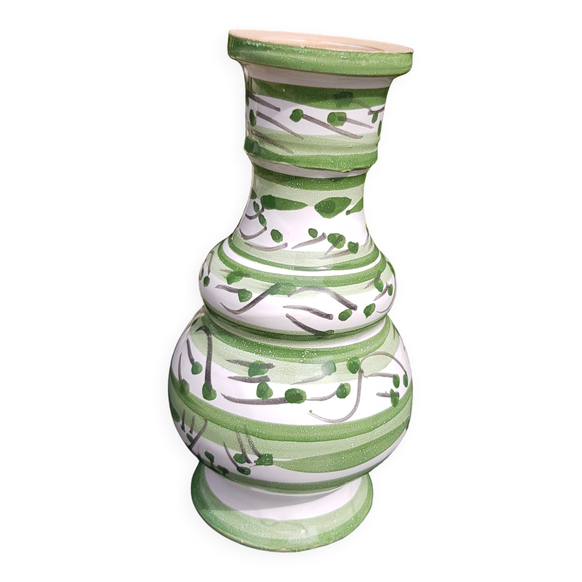 Small green ceramic vase