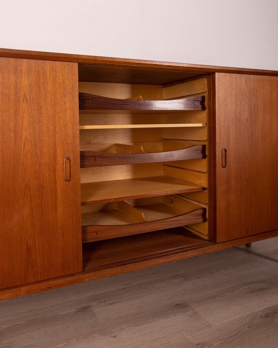 1970s vintage teak wood sideboard danish
