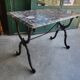 Table de bistrot marbre pied en fonte