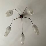 Vintage 5-light chandelier from the 60s