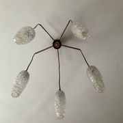 Vintage 5-light chandelier from the 60s