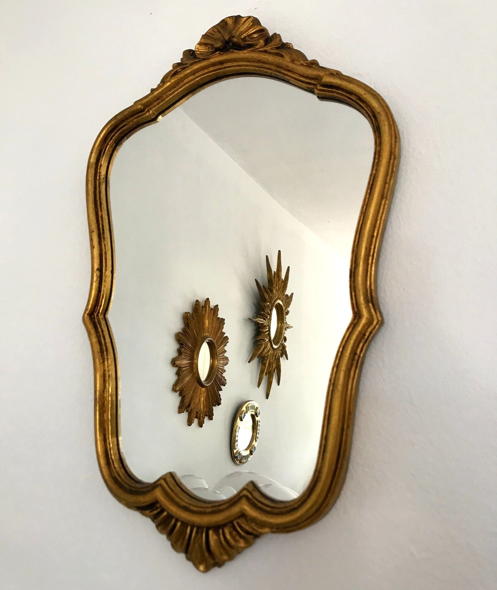 Vintage gilded wood mirror