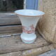 Vase en opaline motifs en grisaille rouge Chasse au Sanglier