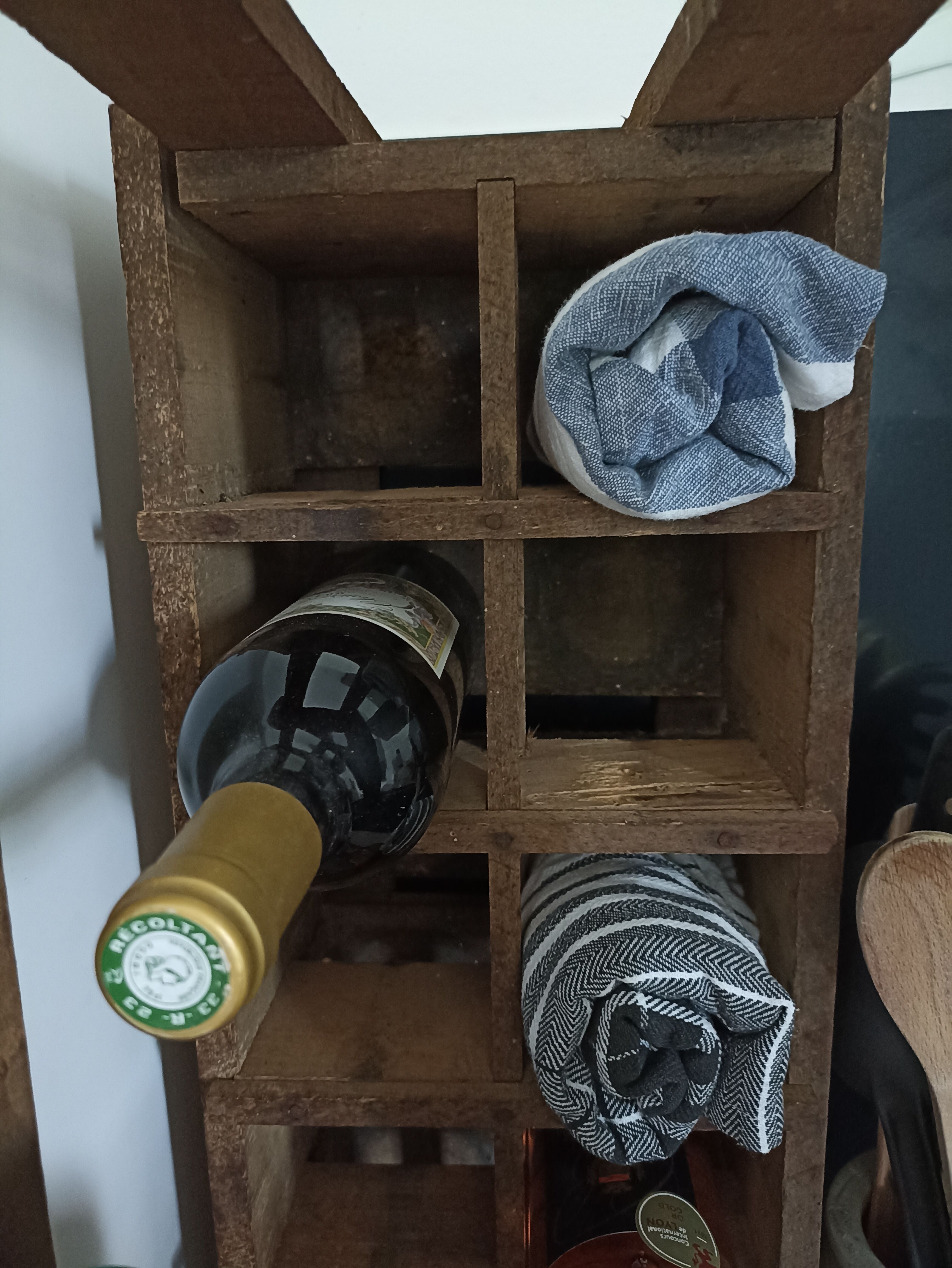 Wooden box with lockers