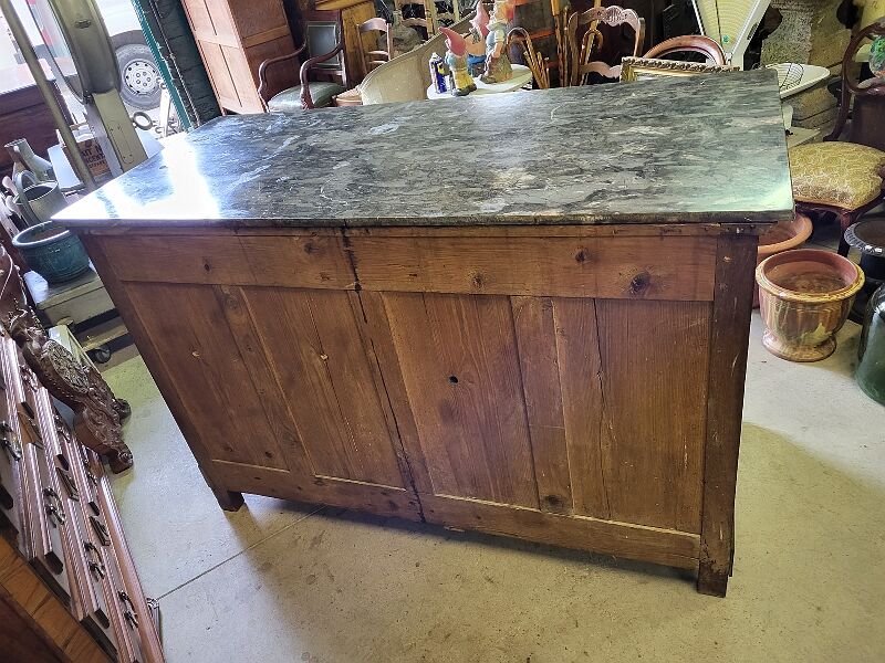 Bahut 2 doors 2 drawers in walnut period restoration a crosse
