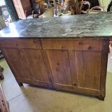 Bahut 2 doors 2 drawers in walnut period restoration a crosse