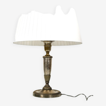 Table lamp in silvered bronze - French work from the Art Deco period attributed to Maurice Dufrène