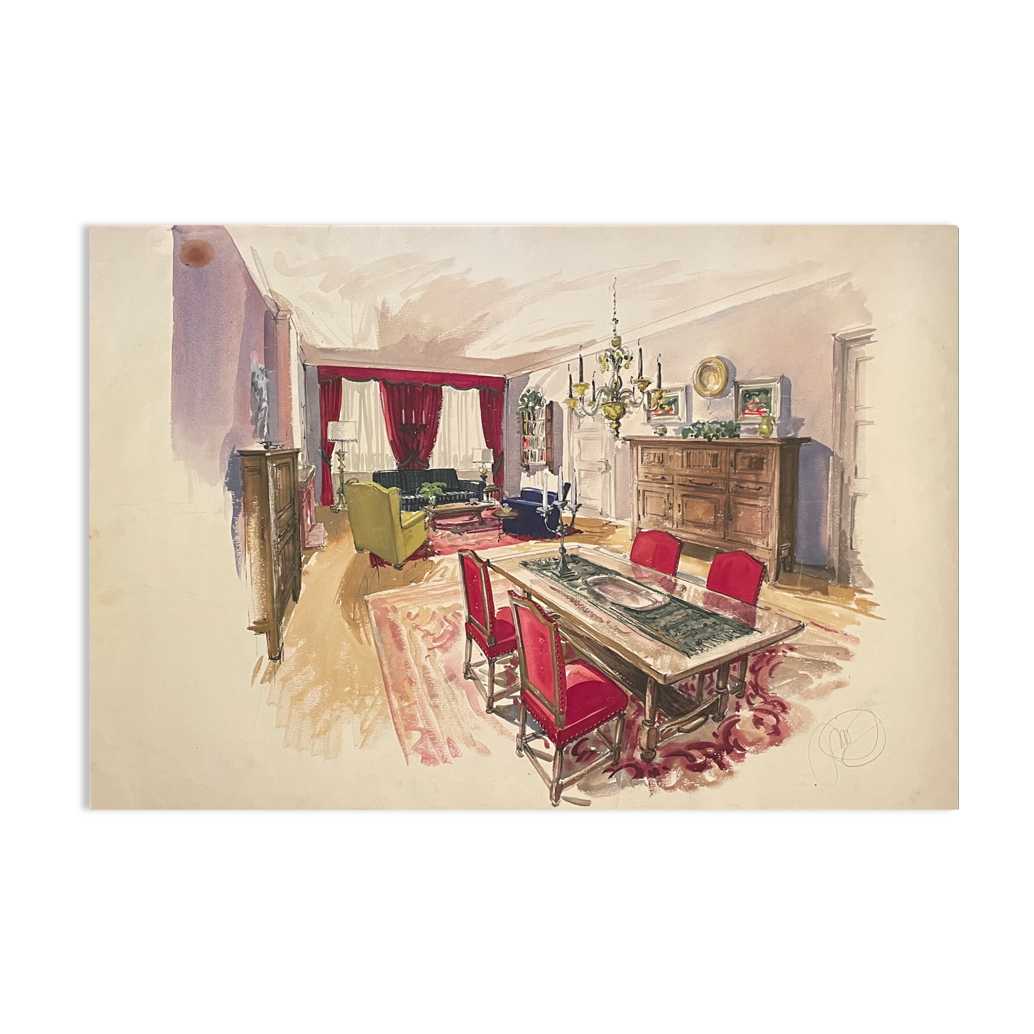 Painting decorative art interior architecture 30-50s