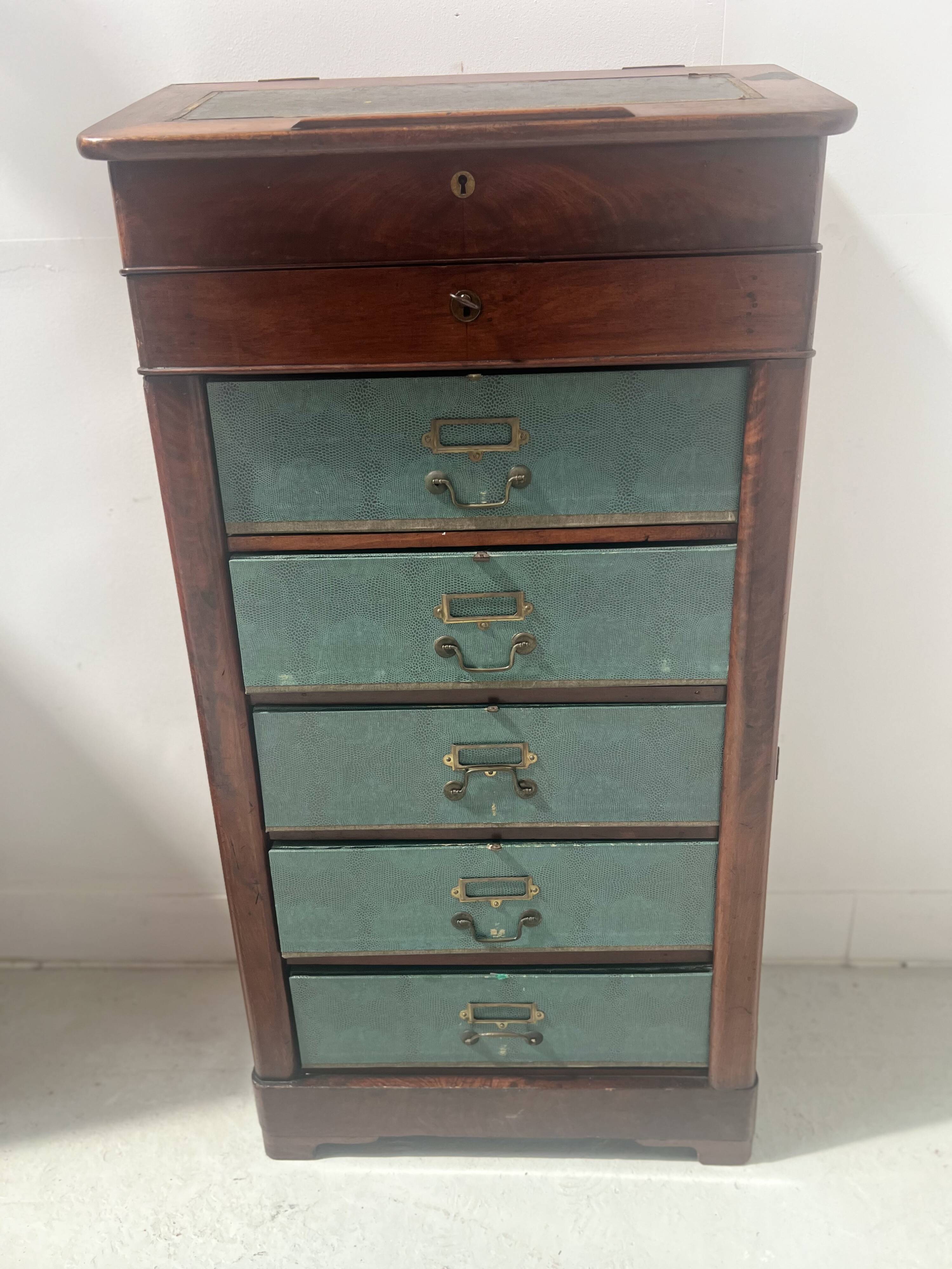 Old 19th century notary's clerk's desk