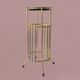 Vintage gold metal umbrella stand