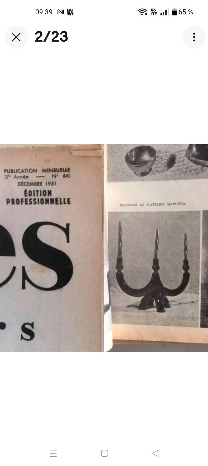 Suzanne ramié atelier madoura 1950 pair of candlesticks