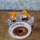 Double candlestick Fat Lava Vallauris volcanic ceramic 1960s