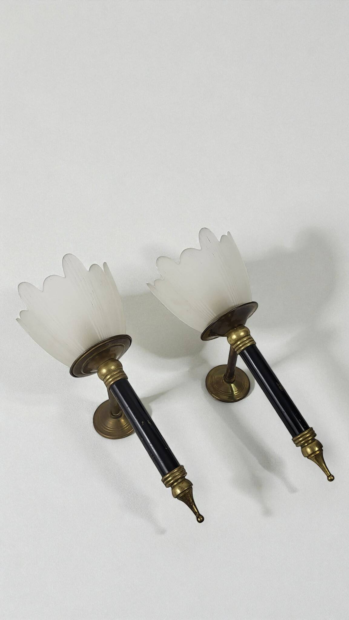 1950s Torch Wall Sconces