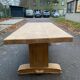 Renovated monastery dining table in solid oak from the 19th century, 215cm.