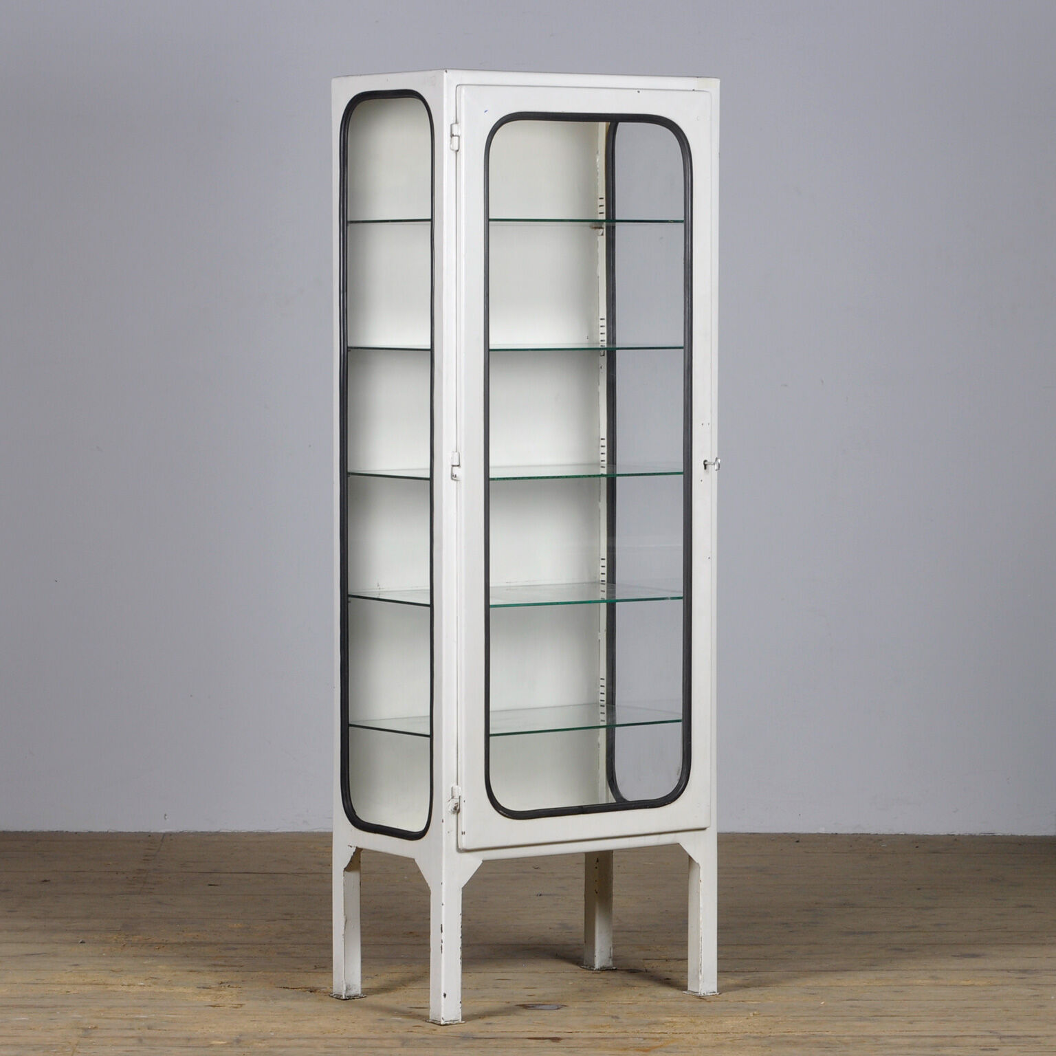 Vintage Iron Medical Cabinet 1970s