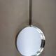 Xavier Feal brushed steel round mirror, 1970s