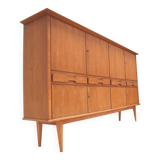 Large vintage teak highboard made in the 60s