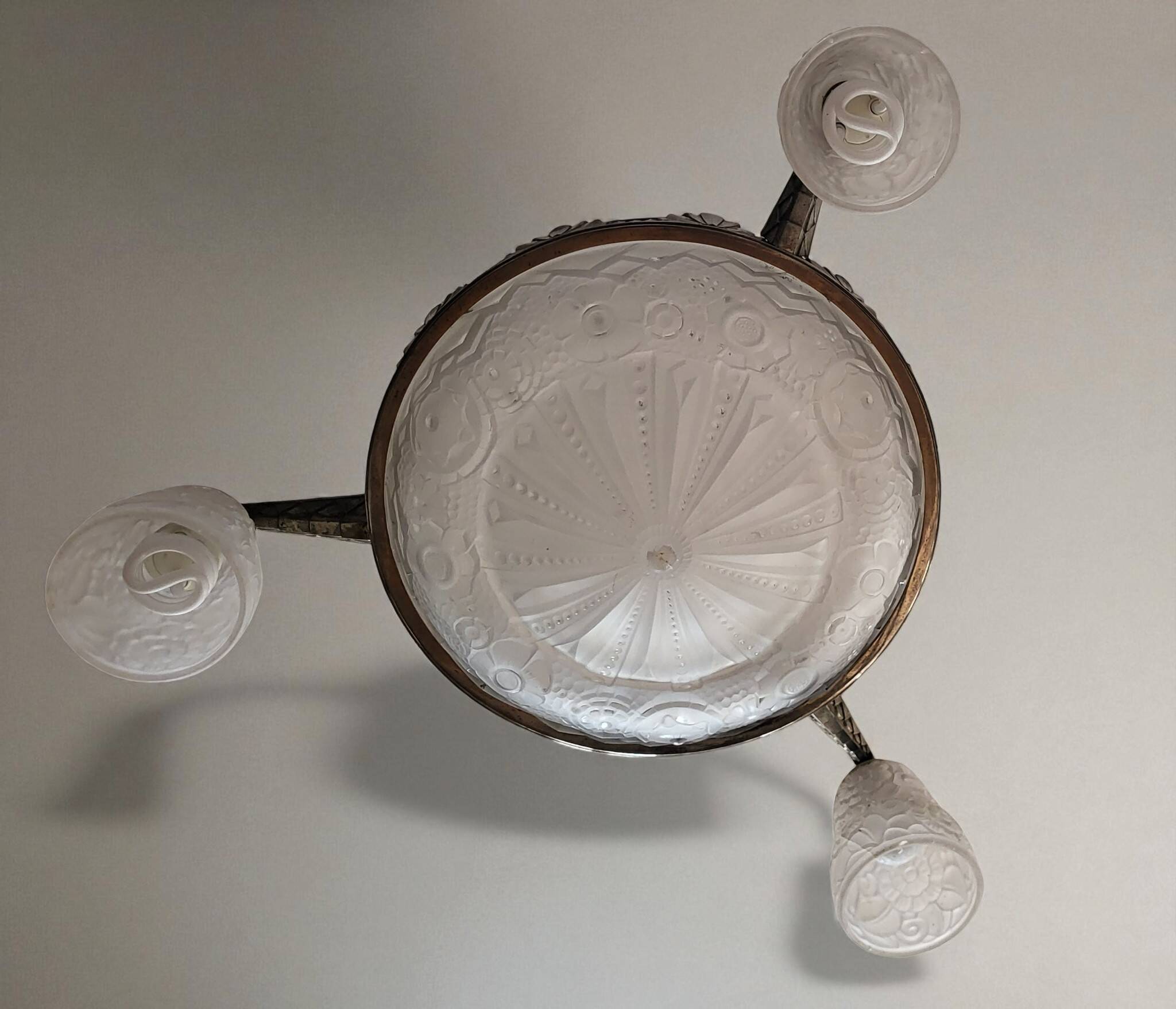 Lustre Art Déco Muller Frères Lunéville 1930