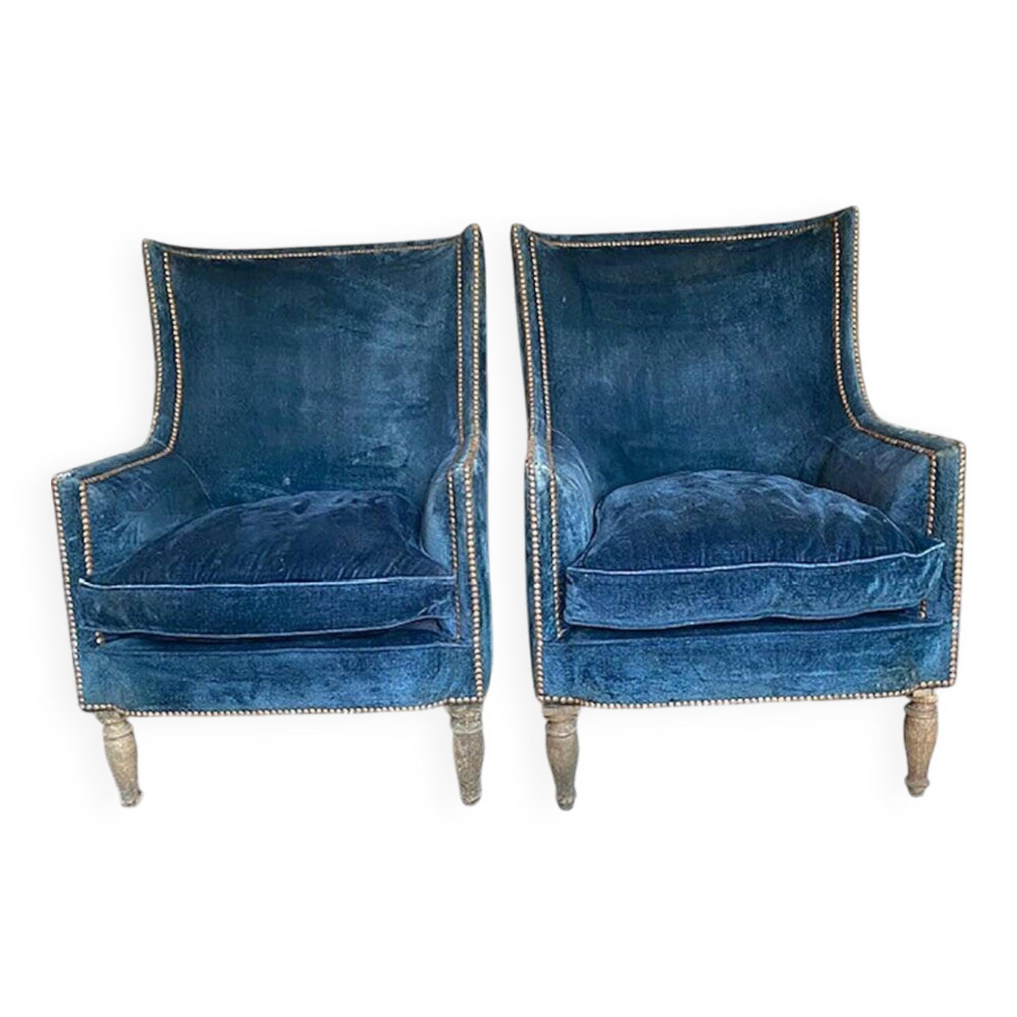 Set of Art Deco Italian chairs in walnut, 1920s