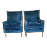 Set of Art Deco Italian chairs in walnut, 1920s